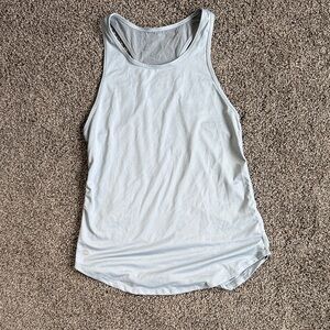 Senita Athletics mesh back running tank in pale blue
